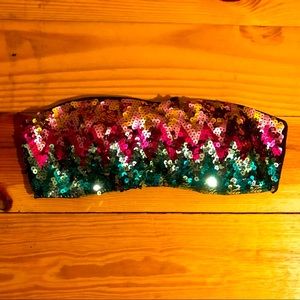 Victoria’s Secret Sequin Strapless Bikini Top, S